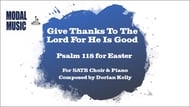 Give Thanks To The Lord For He Is Good SATB choral sheet music cover Thumbnail